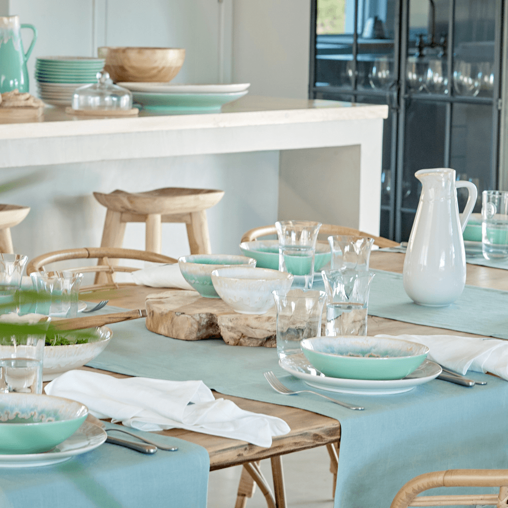 Taormina Set of 6 salad plates, 22cm, Aqua