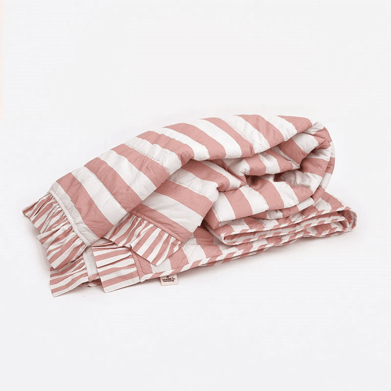 Stripe Quilt, 150 X 200cm, Blush