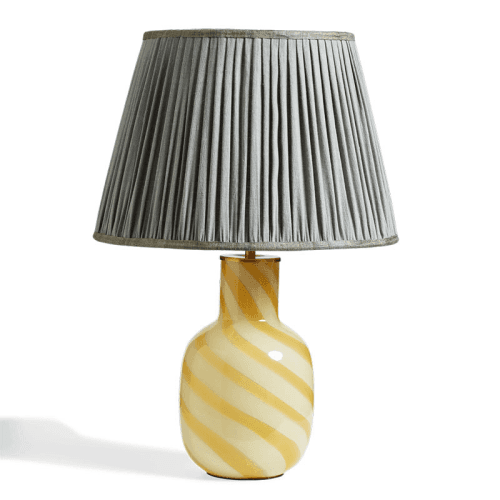 Image showing the Dobson Glass Table Lamp, H43cm, Yellow product.