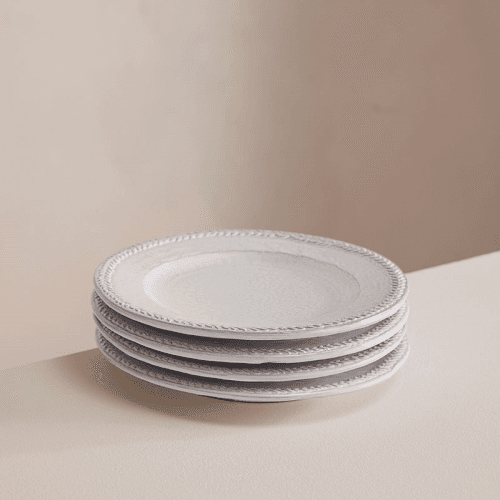 Image showing the Hillcrest Set of 4 Side Plates D21cm, White product.
