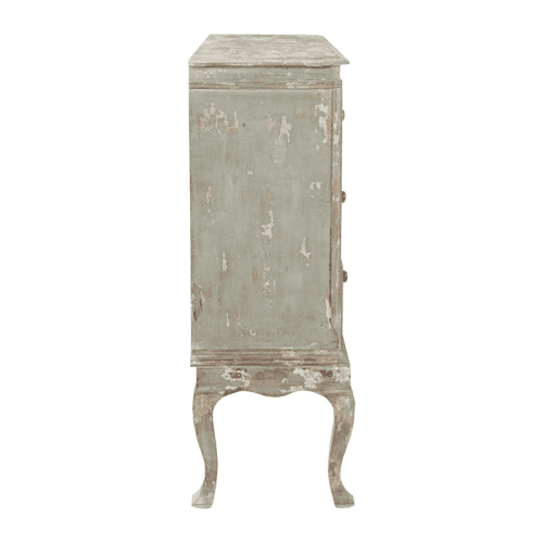 Hopkirk Chest of drawers, W102 x D37 x H101cm, distressed blue