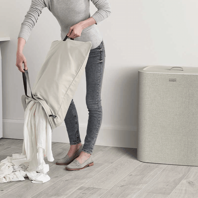 Tota Laundry Separation Basket, 90L, Ecru