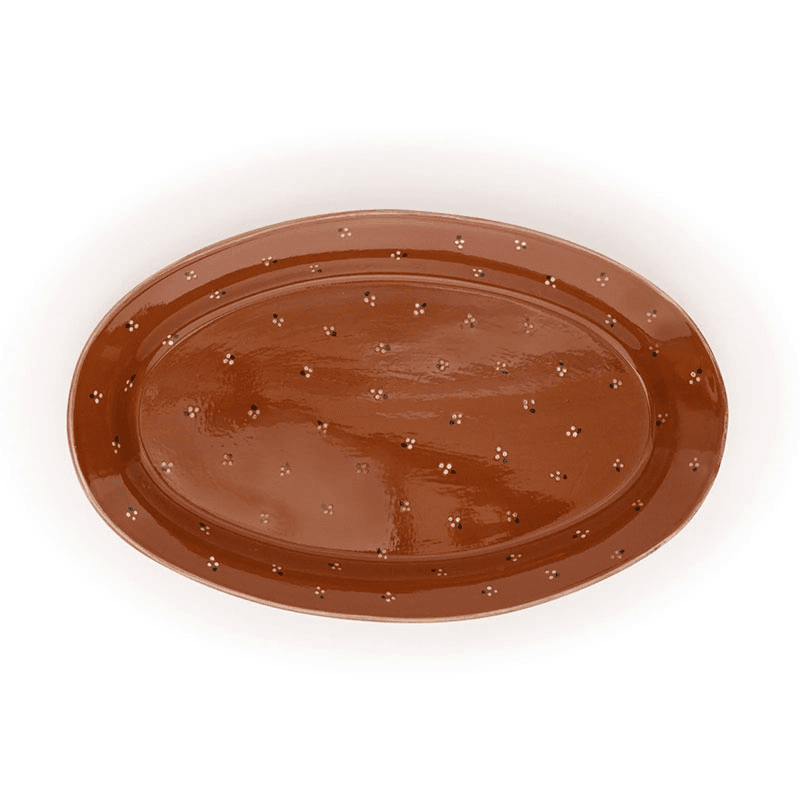 Dotty Serving Platter, L38cm, Terracotta