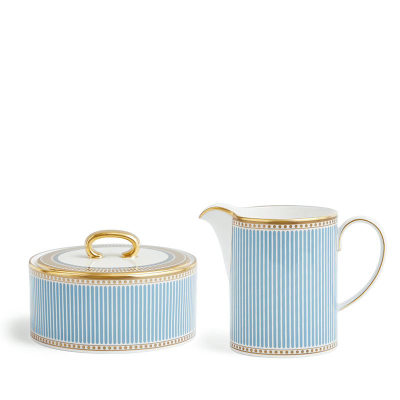 Helia 2 Piece Creamer and Sugar Set, Mint Green