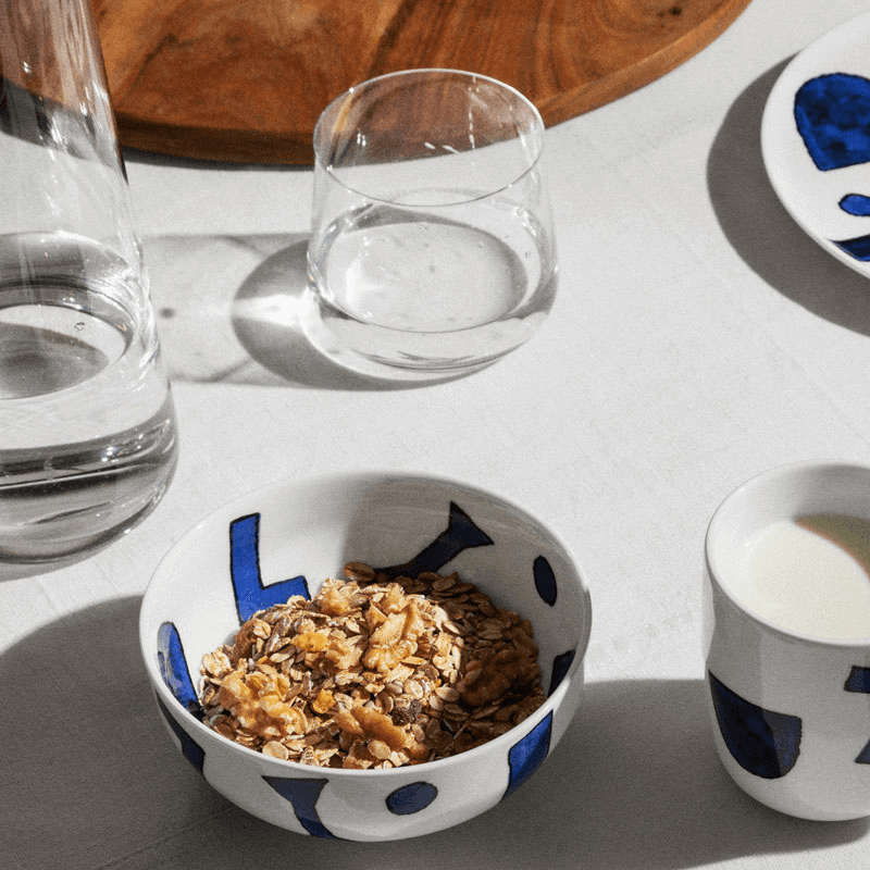 Itsumo Yunoki Small Bowl, D20cm, Blue