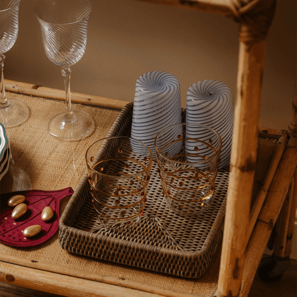 Elisa Pair of Tumblers, Dark Amber