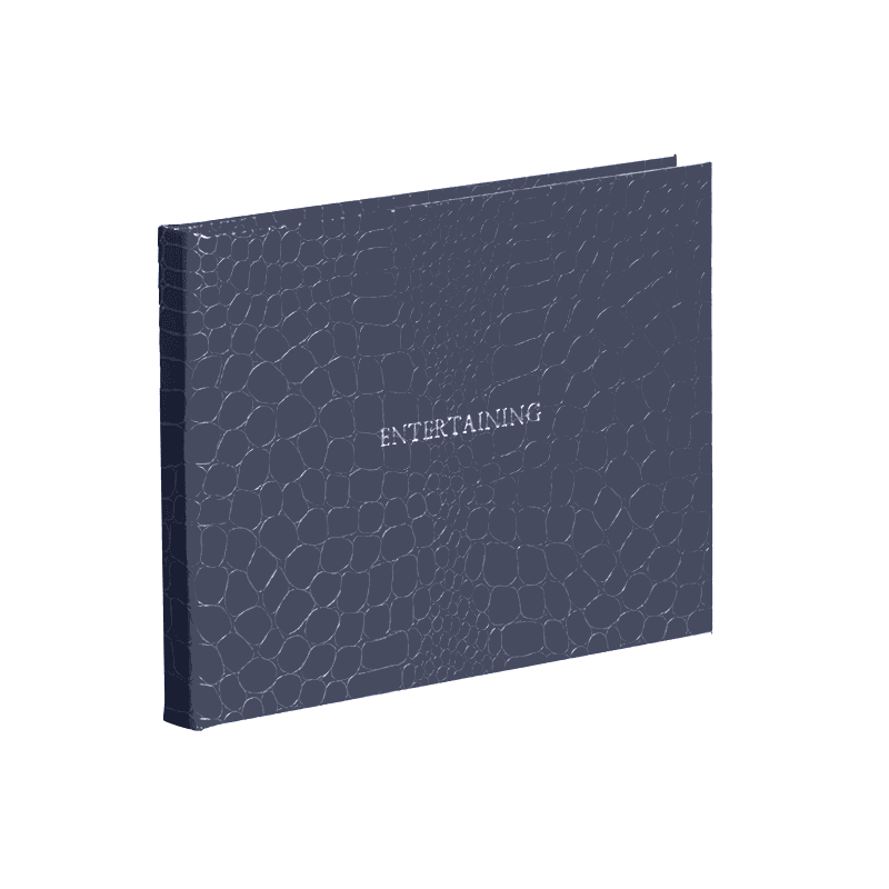 Oyster Bay Entertaining Book, L16 x W21.5cm, Navy Croc