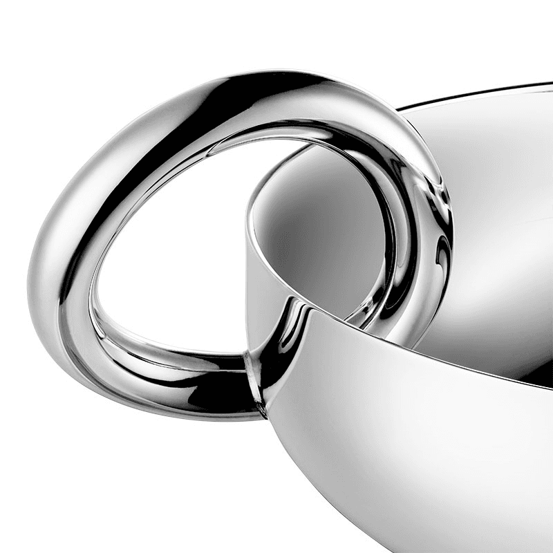 Vertigo Bowl with bangle, 12cm, Christofle Silver