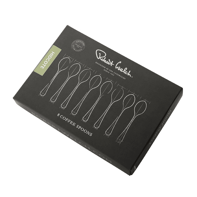 Hidcote Set of 8 Coffee Spoons, L10cm, Stainless Steel