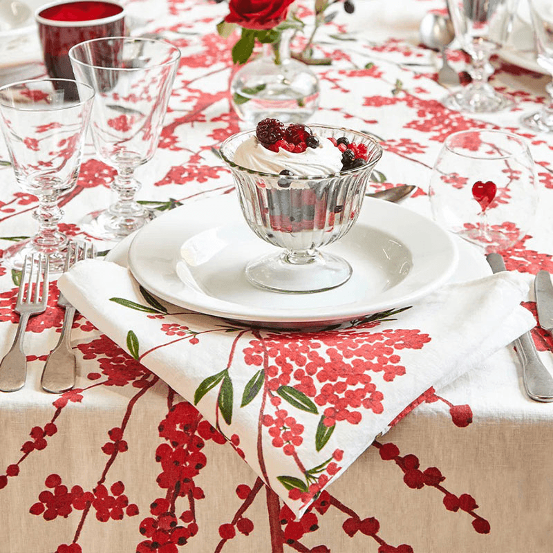 Les Airelles Linen Napkin, 50 x 50cm, Red
