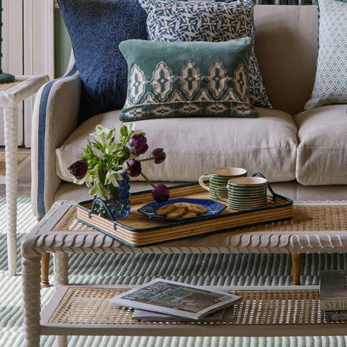 Image showing the Rattan Tray, 50cm, Green product.