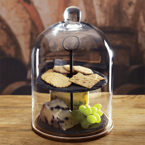Image showing the 2-tier serving stand/cake dome, 22 x 31.5cm product.