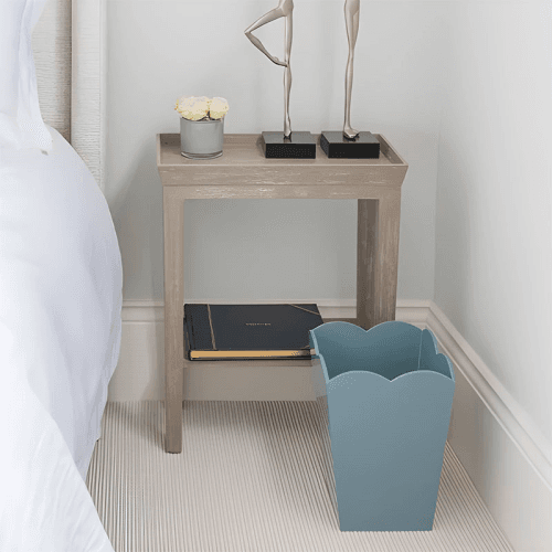 Image showing the Lacquered Scallop Bin, H30cm, Blue product.