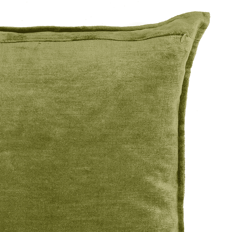 Verity Linen Velvet Rectangular Cushion Cover, 45 x 65cm, Moss
