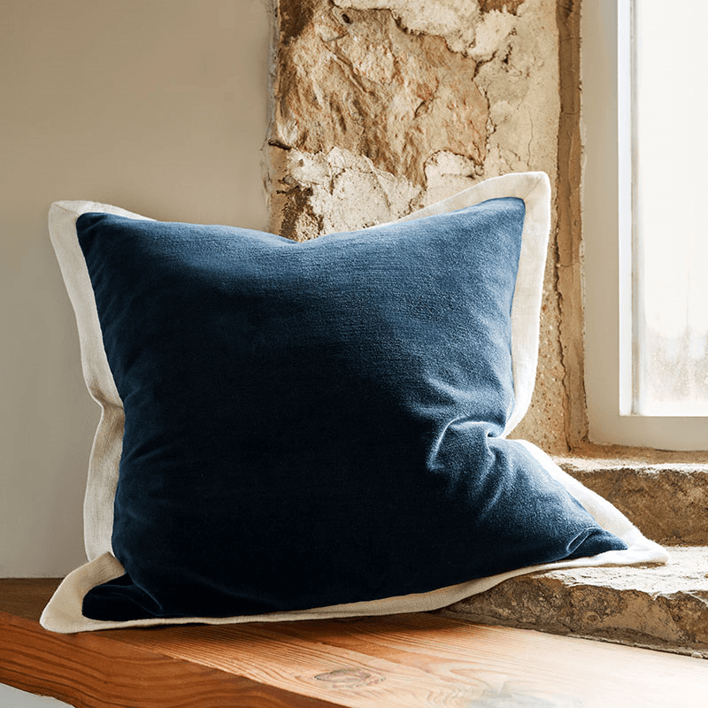 Eltham Cushion, 45 x 45cm, Navy