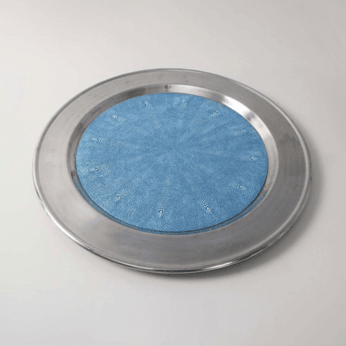 Image showing the Duchess Serving Tray, D53cm, Blue Shagreen product.