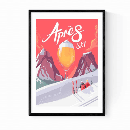 Image showing the Mark Harrison Apres Ski Print, Pink product.