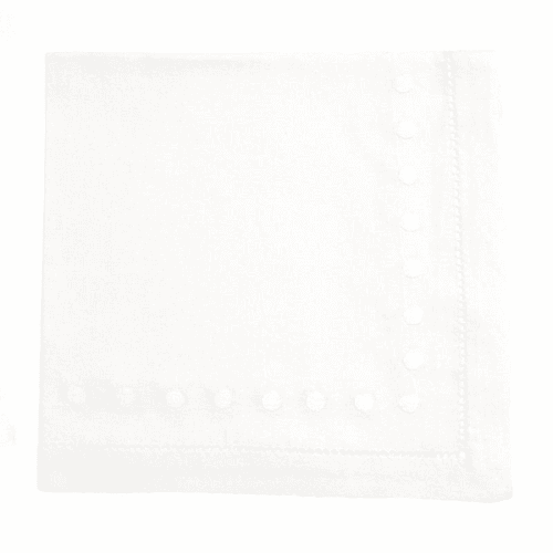 Image showing the Dots Set of 4 Napkins, 45 x 45cm, White product.