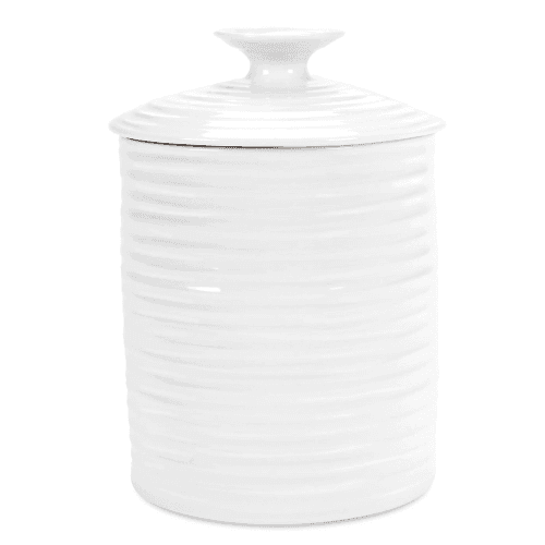 Image showing the Ceramics Storage jar medium, 14 x 12.5cm, White product.