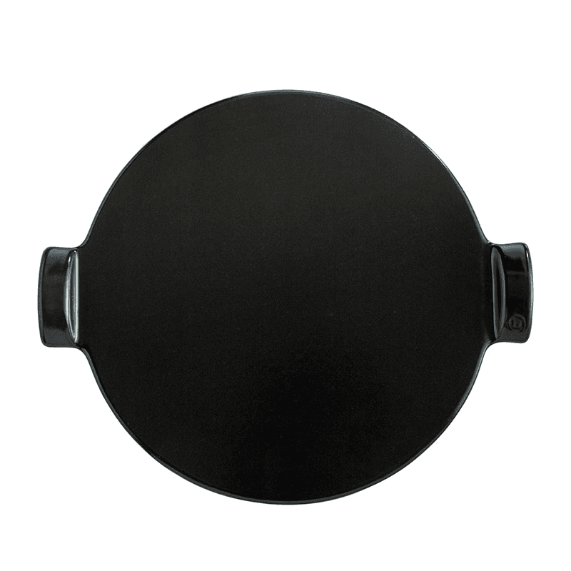 Ceramic Smooth Pizza Stone, 37cm, Black
