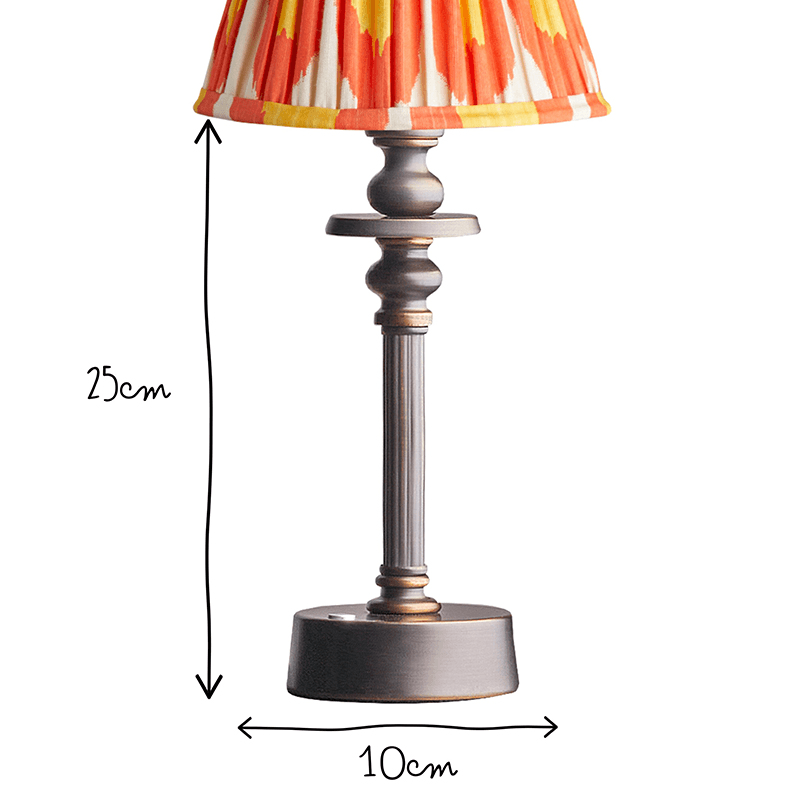 Phileas Rechargeable Table Lamp Base Only, H25cm x W10cm, Antique Bronze
