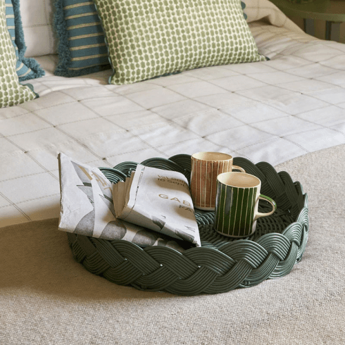 Image showing the Plaited Tray, 41cm, Green product.