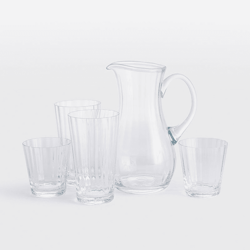 Pembroke Set of 4 High Ball Glasses, 600ml, Clear