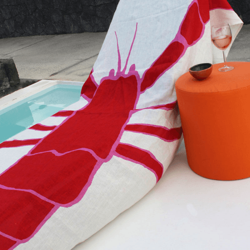Image showing the Lobster Tablecloth, 240 x 140cm, Red product.