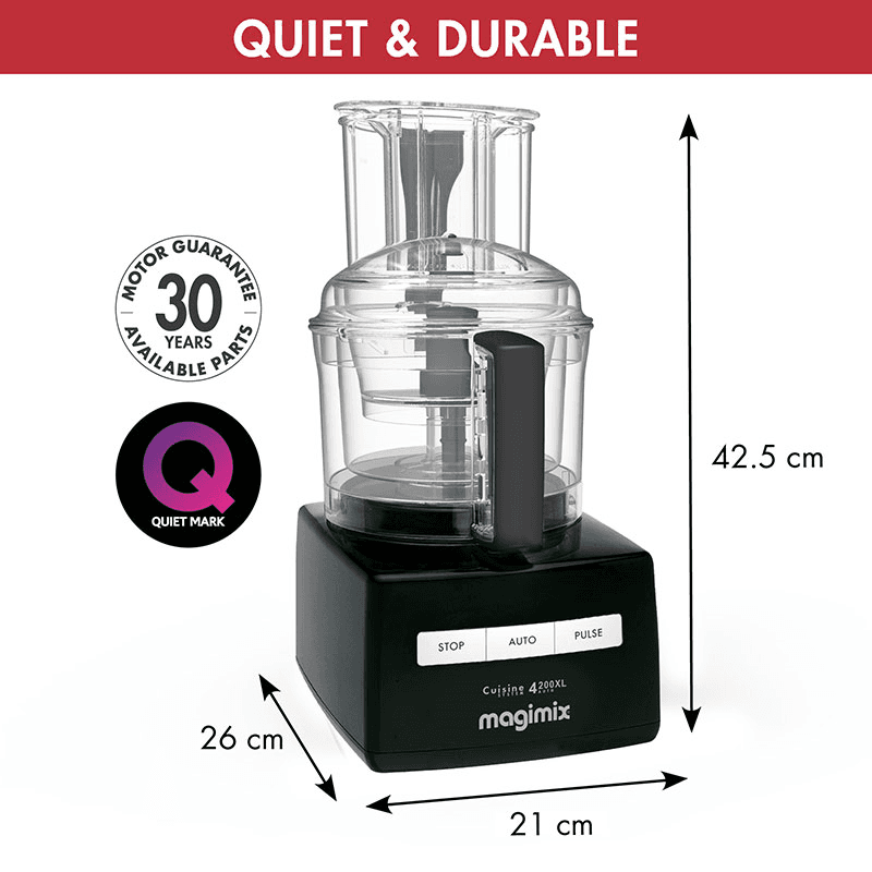 4200 XL Food processor - 18473, 950W - 3 litre, Black