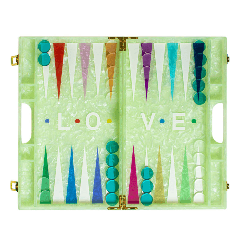 Image showing the Love Backgammon Board, L45 x W38cm, Green product.