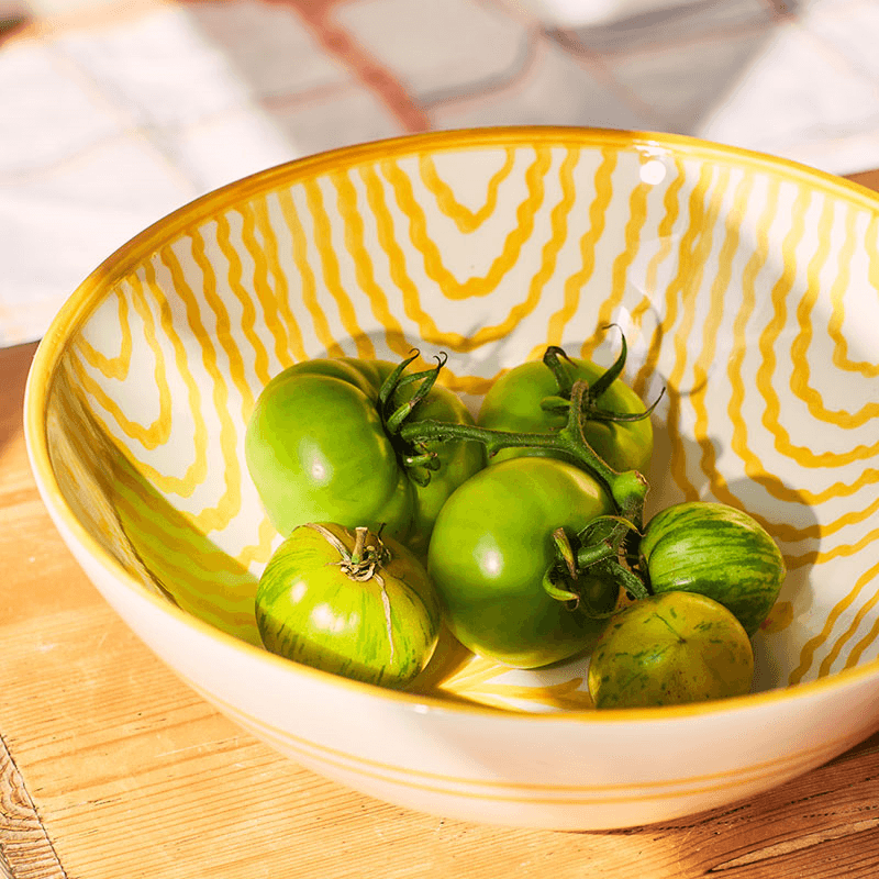 Flor Serving Bowl, D31cm, Yellow