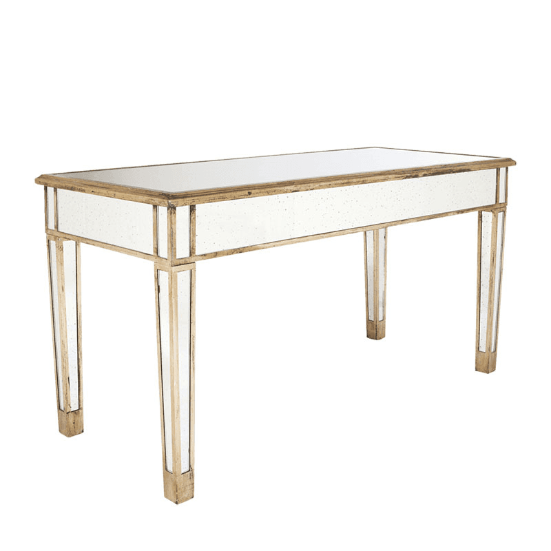 Versailles Dressing table, L152 x W66 x H79cm, Antique Mirrored