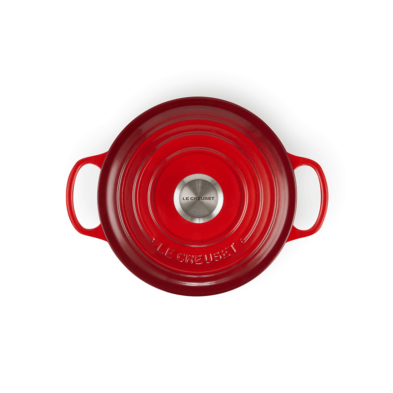 Signature Cast Iron Round casserole, 20cm - 2.4 litre, Cerise