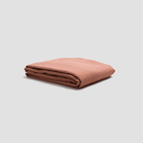 Image showing the Linen Duvet Cover, King, Warm Clay product.