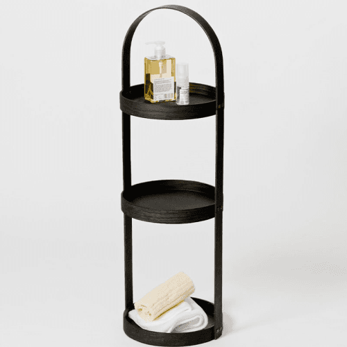 Image showing the Mezza Round Caddy, D22cm, Dark Oak product.