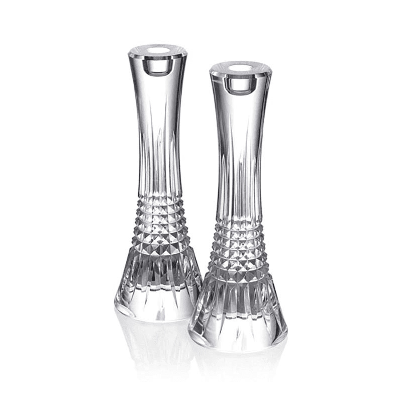 Lismore Diamond Set of 2 Candlesticks, 25cm, Clear