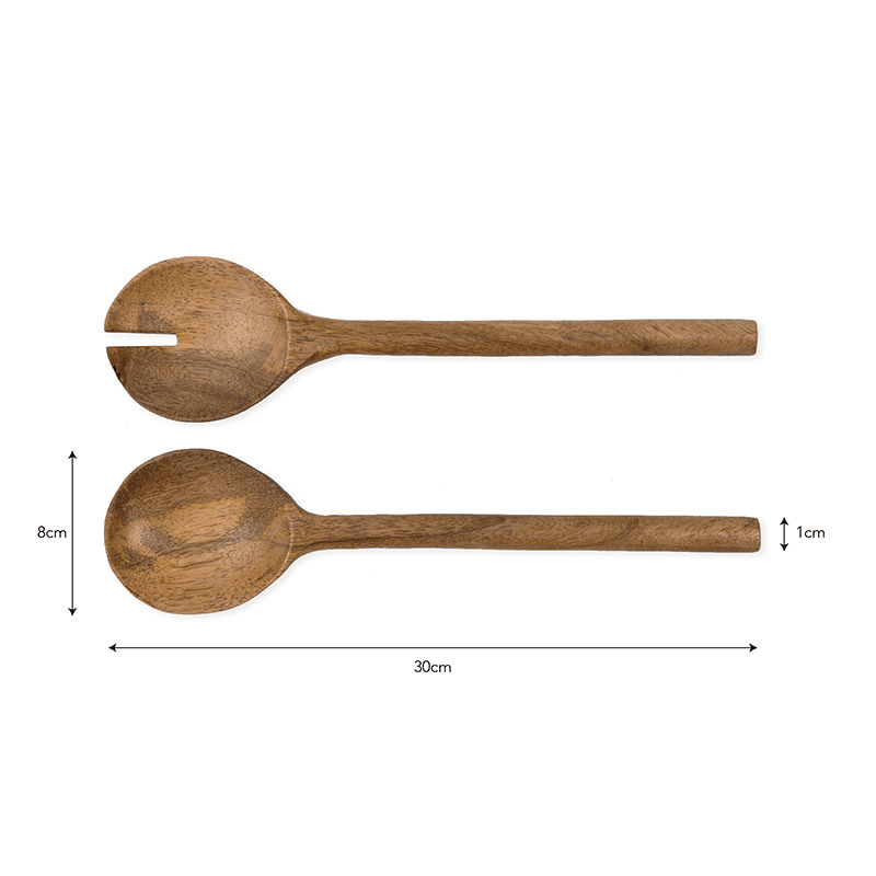 Midford Set of Serving Spoons, Mango Wood