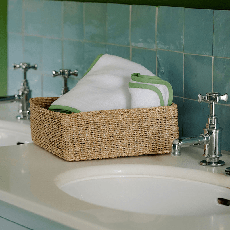 Abaca Square Storage Basket, Medium, Natural