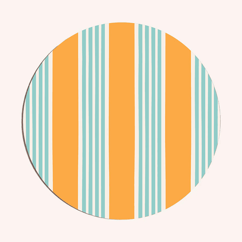 Amalfi Stripes Set of 6 Placemats, D29cm, Multi