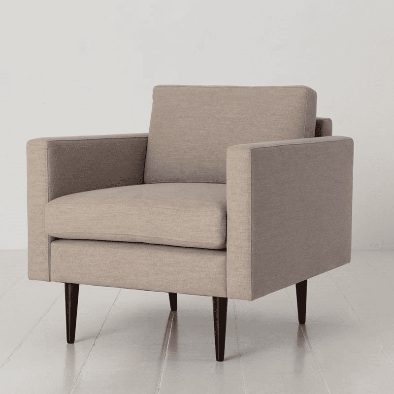 Model 01 Linen Armchair, Pumice