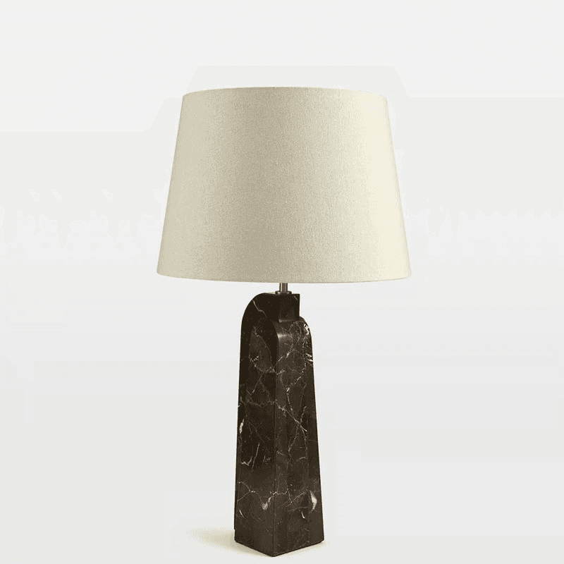 Darcy Marble Table Lamp, H68cm, Silver