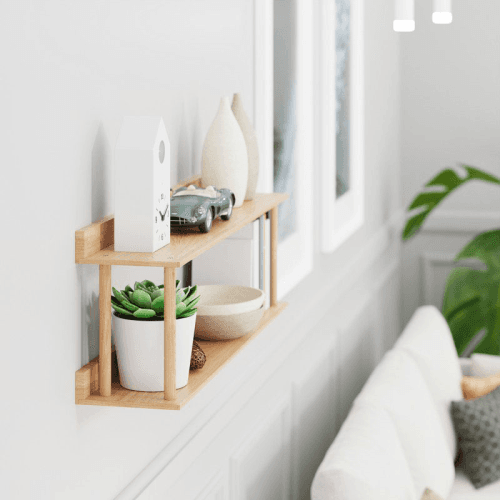 Image showing the Platform 2 Shelf, H38 x W100cm, Oak product.