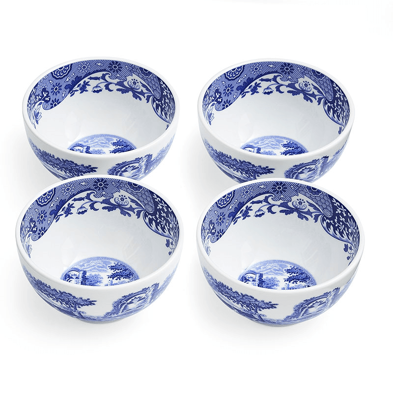 Blue Italian Set of 4 Dip Bowls, D10cm, Blue