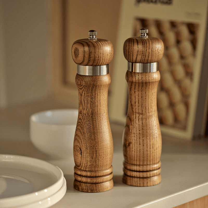 Hoxton Vintage Salt & Pepper Mill Set, Ash