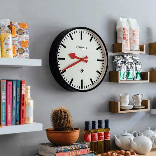 Putney Wall clock, Dia45cm, Black Metal