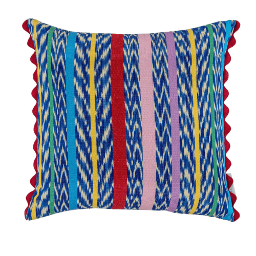 Image showing the Gloria Cushion, 57 x 57cm, Blue Multi product.