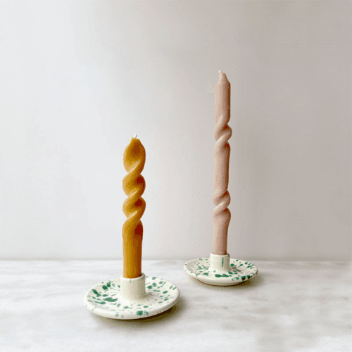 Image showing the Splatter Candle Holder, Pistachio product.