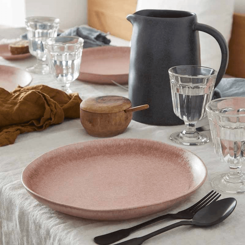 Livia Set of 6 Dinner Plates, D28cm, Mauve Rose