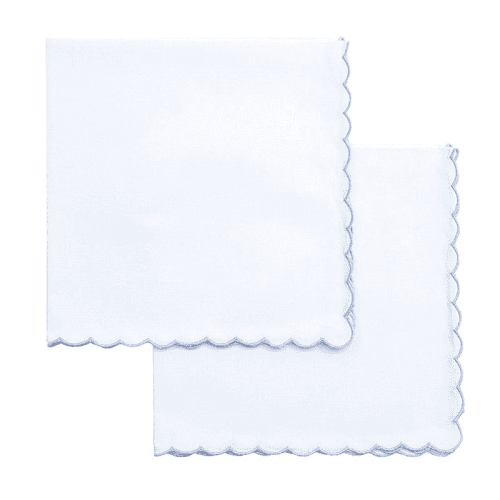 Image showing the Mini Scallop Napkin, 45 x 45cm, Blue product.