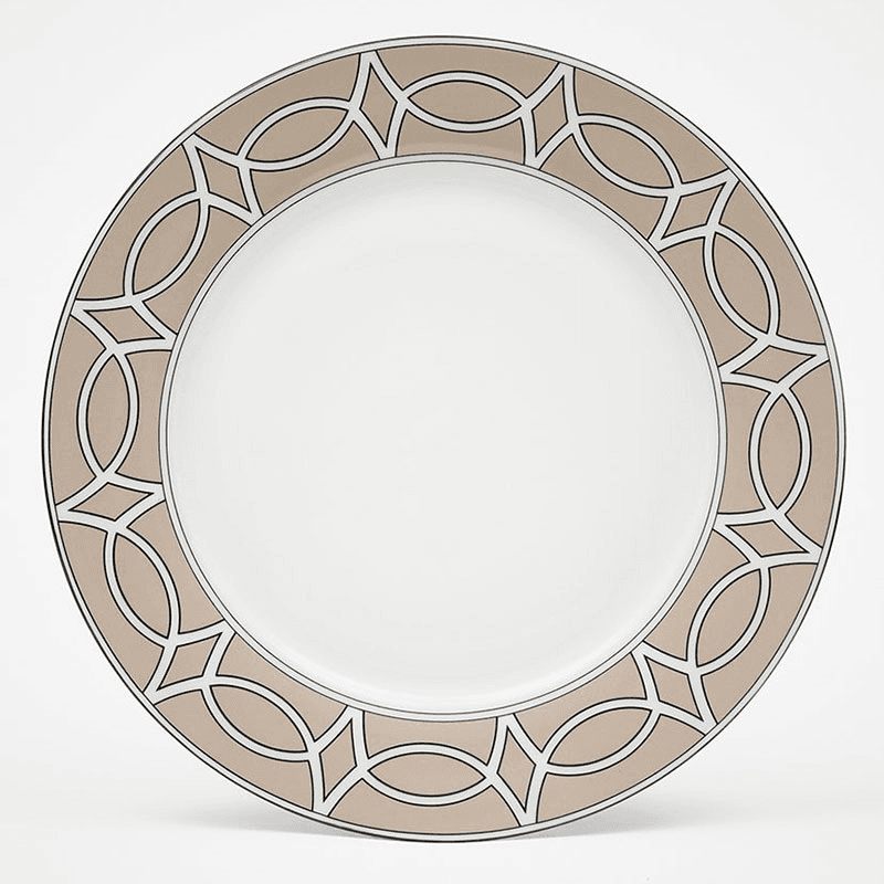 Loop Set of 2 Dinner Plate, D26cm, Truffle